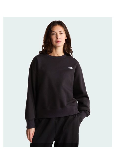 The North Face Essential Simple Dome Boxy Oversize Crewneck Sweatshirt Black Women THE NORTH FACE | Sweatshirts | NF0A8HBY-JK3